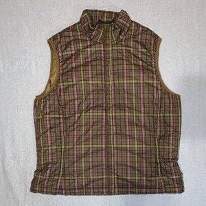 Land’s End plaid puffy vest 14-16 L